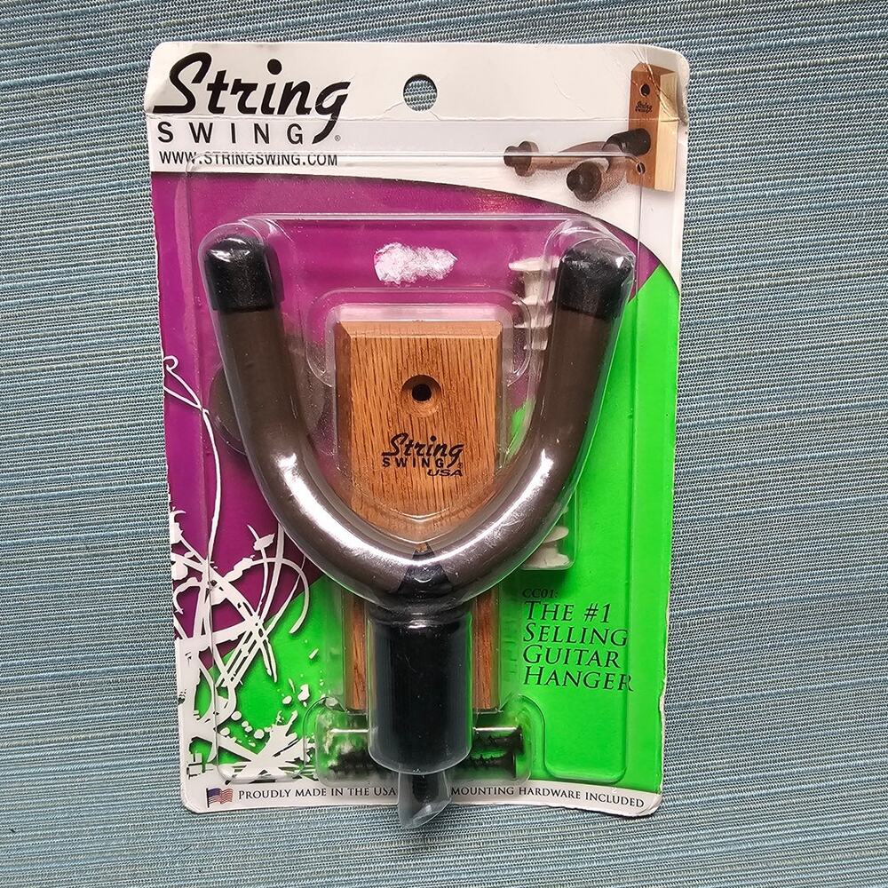 String Swing CC01 Hardwood Home and Studio Guitar Hanger decorative Wall mount